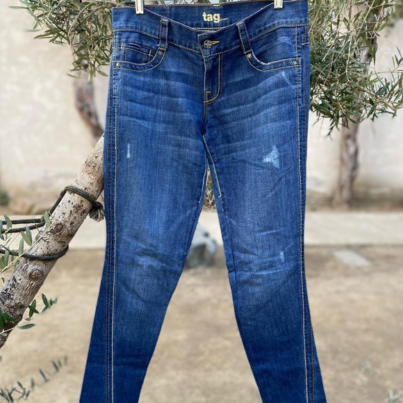NW Tag+Jeans 🇺🇸 Made Distressed Skinny, Sz 30/34 - Picture 1 of 13